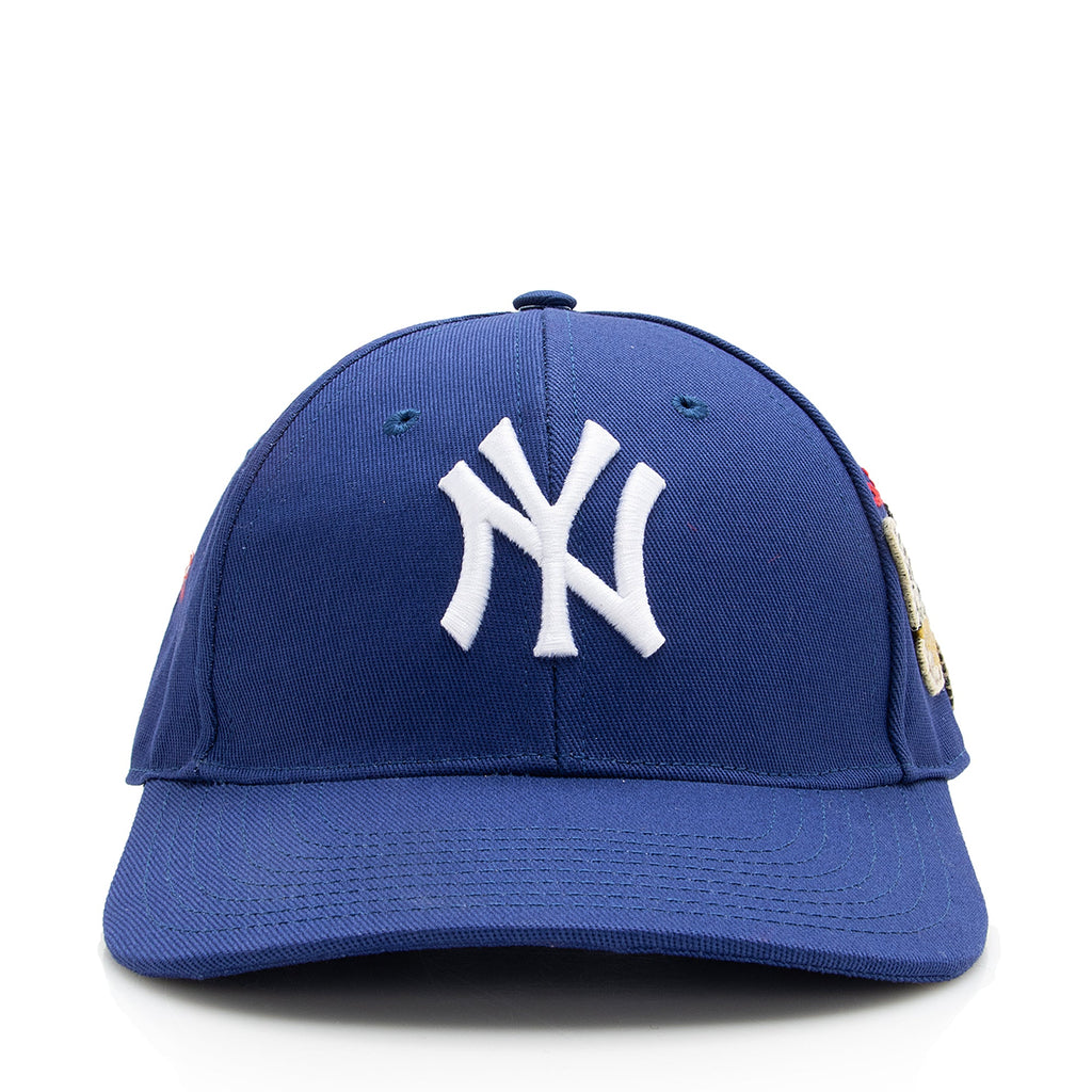 Gucci X MLB NY Yankees Cotton Embroidered Moth Baseball Hat - Size S (SHF-22430)