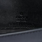 Gucci XL Leather Embossed Logo Wallet on Chain