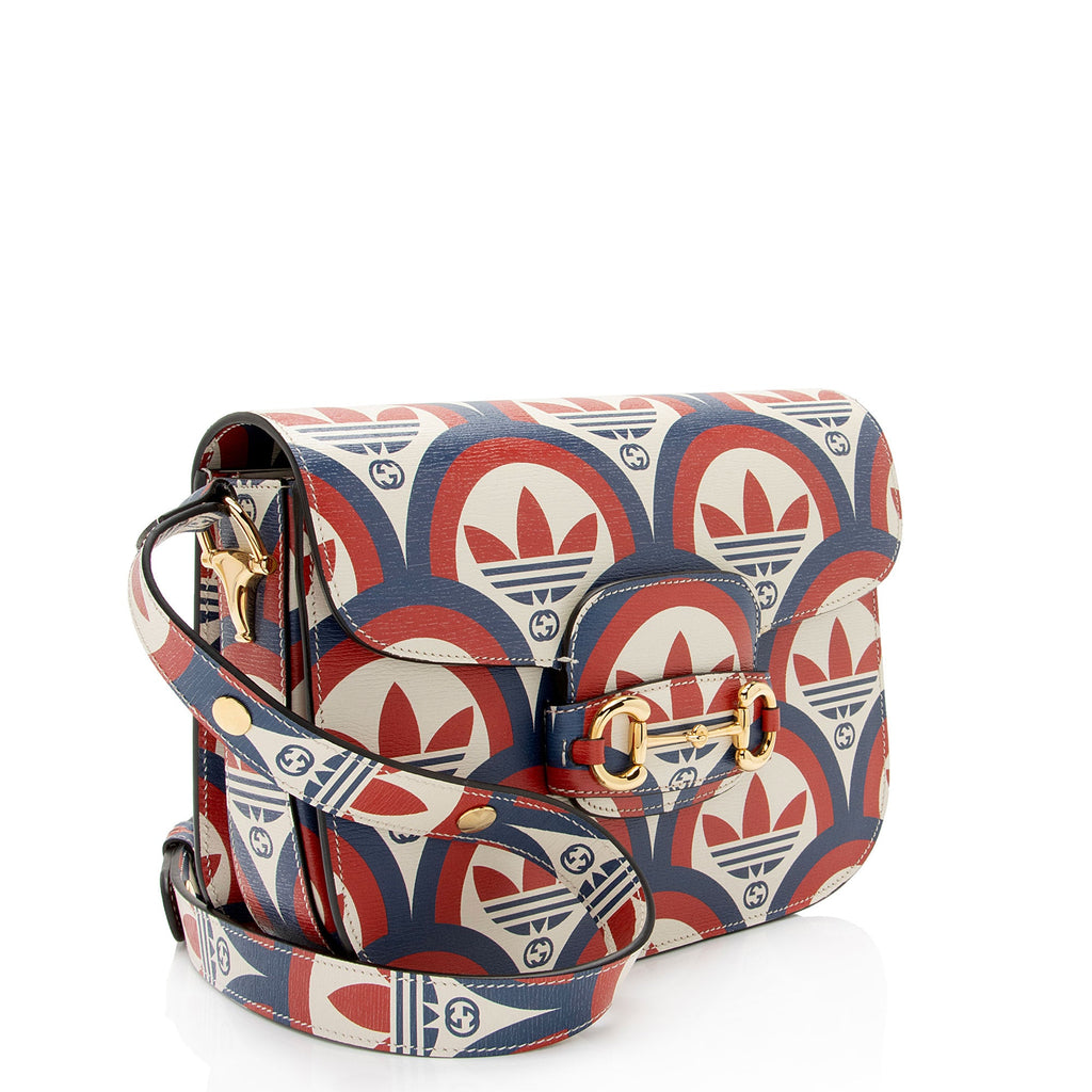 Gucci x Adidas Calfskin Interlocking G Horsebit 1955 Medium Shoulder Bag
