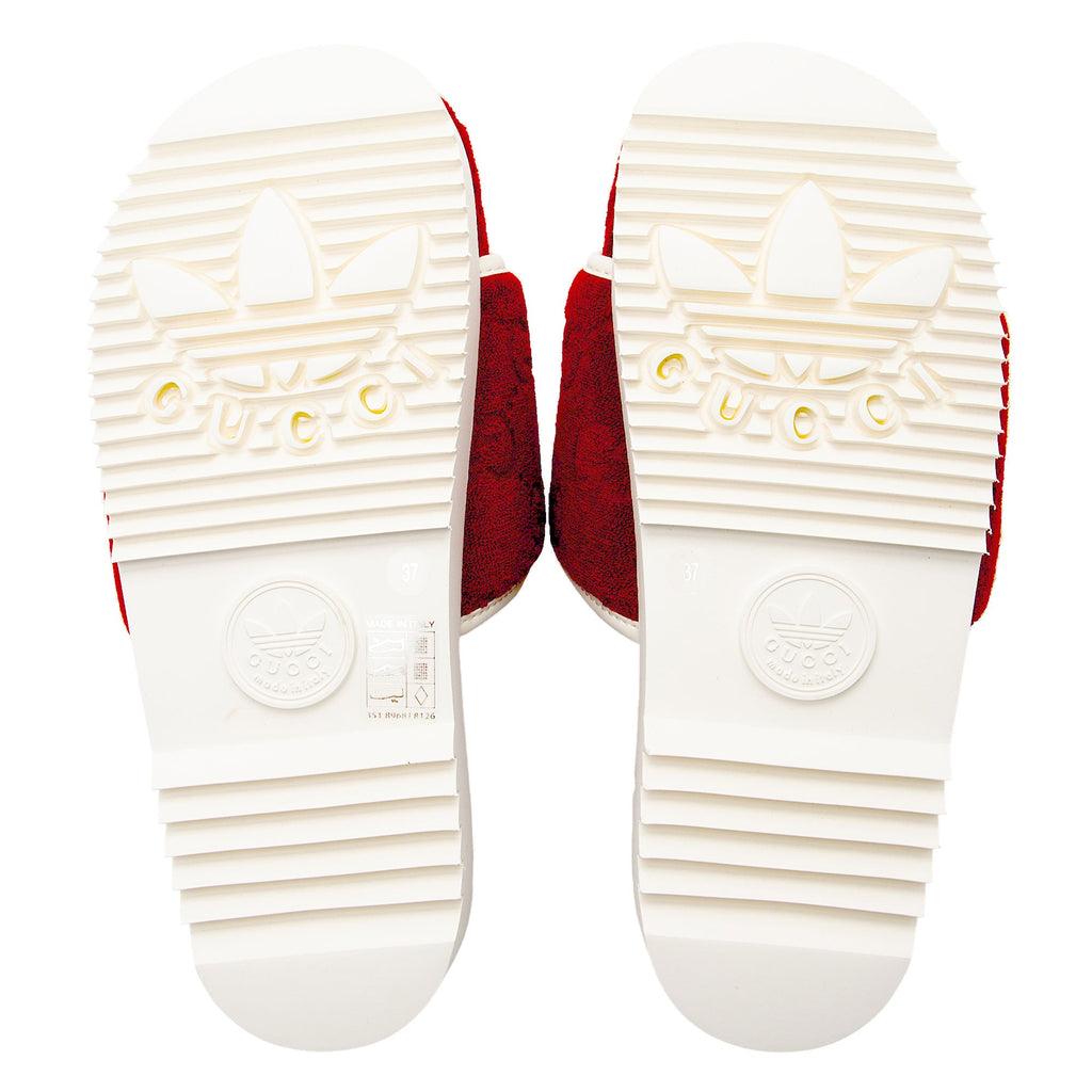 Gucci x Adidas GG Terry Cloth Platform Slides - Size 7 / 37 (SHF-z4xmaZ)
