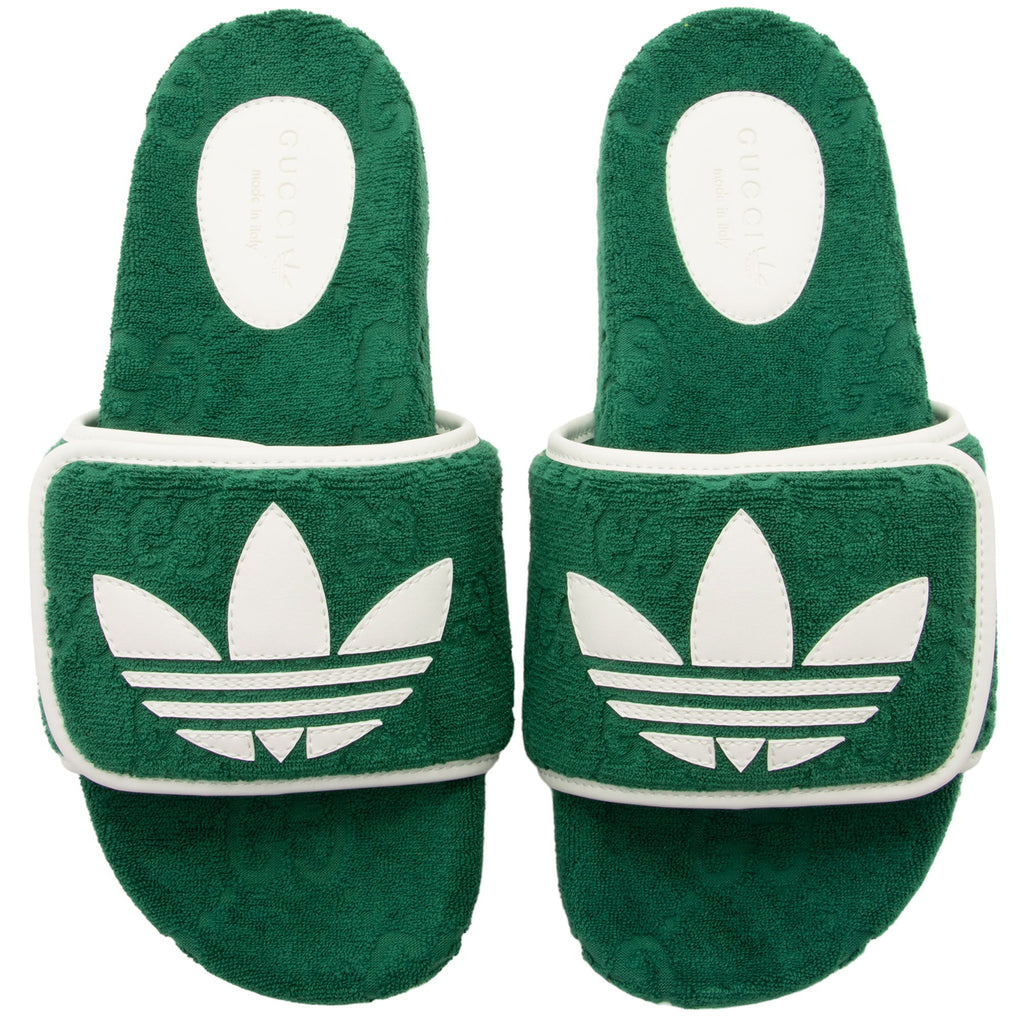 Gucci x Adidas GG Terry Cloth Platform Slides - Size 9 / 39 (SHF-MAfP92)