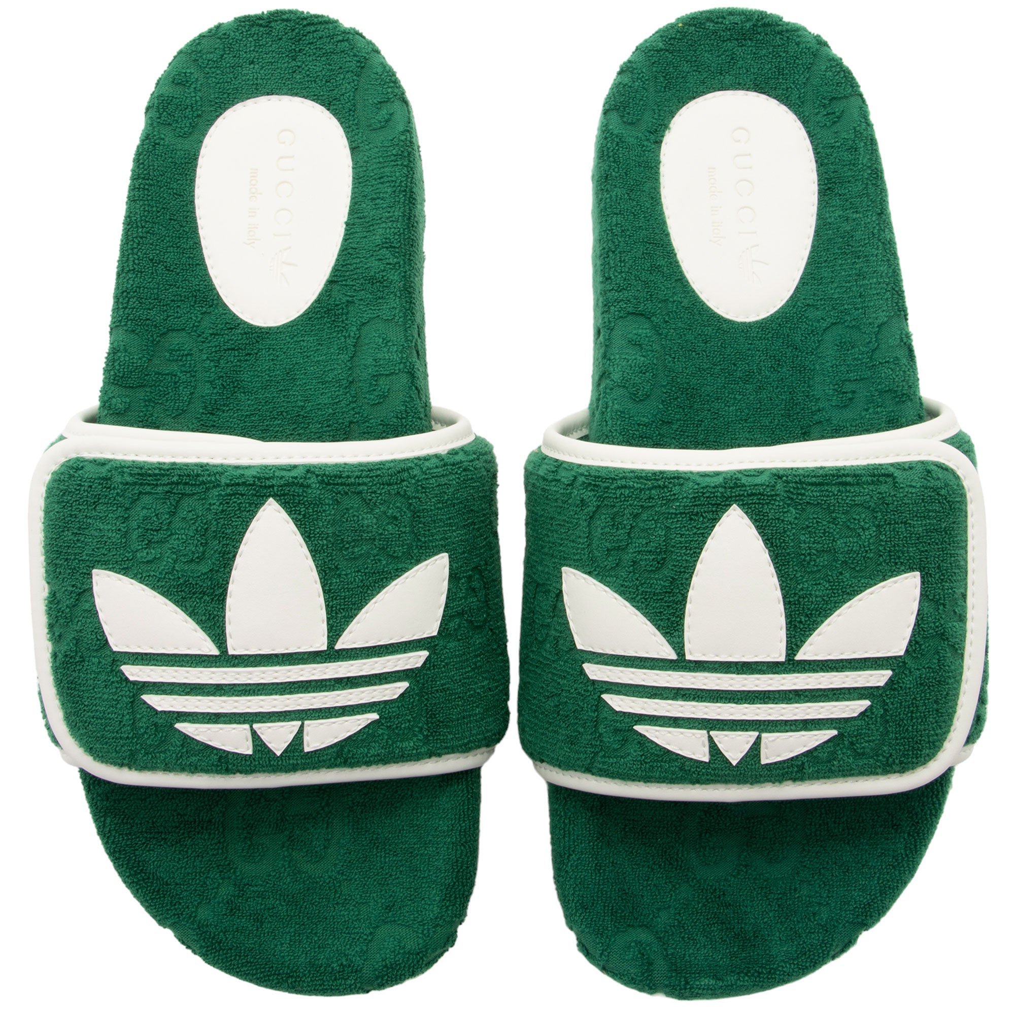 Gucci x Adidas GG Terry Cloth Platform Slides - Size 9 / 39 (SHF-MAfP92)