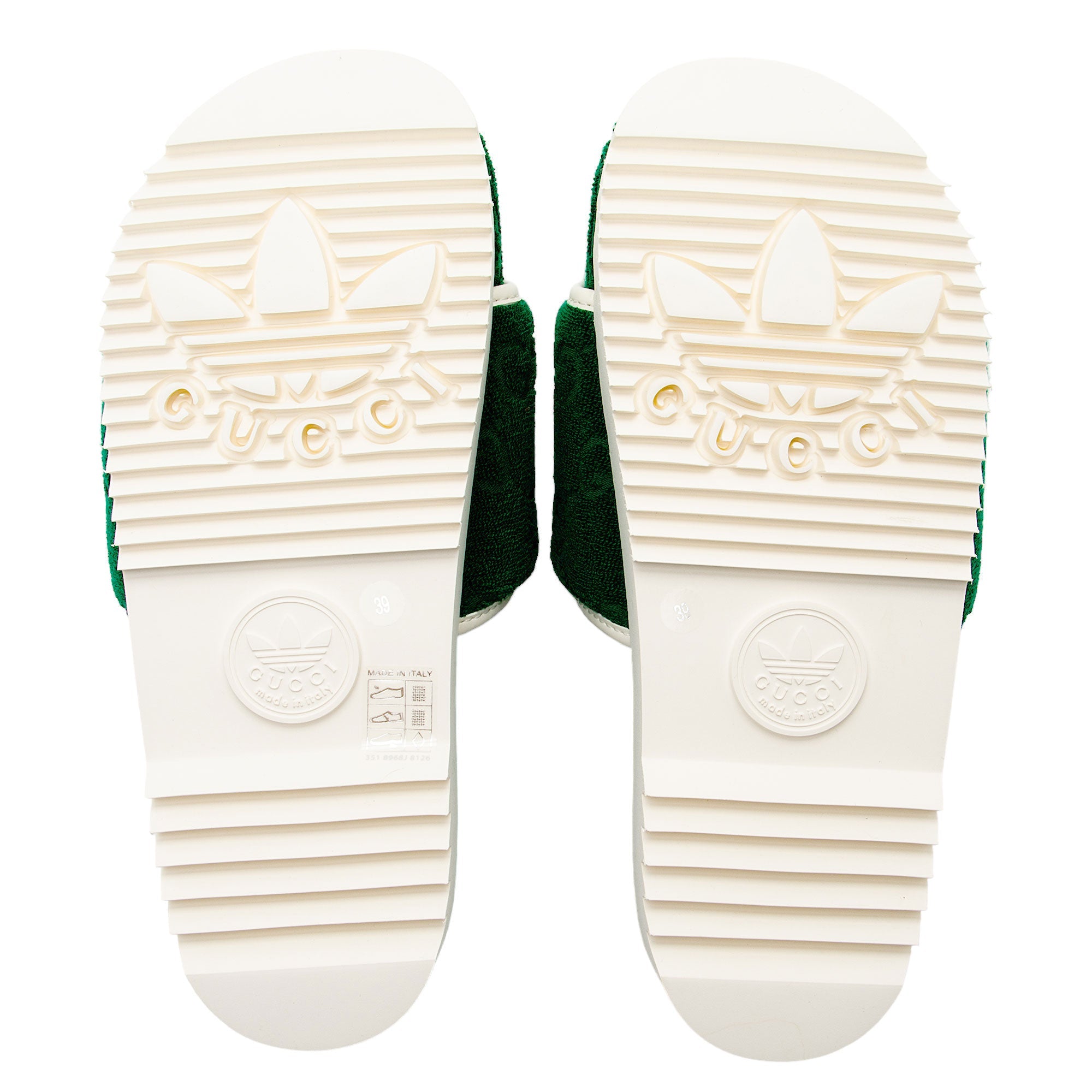 Gucci x Adidas GG Terry Cloth Platform Slides - Size 9 / 39 (SHF-MAfP92)