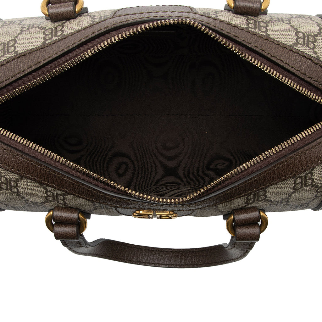 Gucci x Balenciaga BB Supreme Monogram Web Ophidia Boston Bag (SHF-XYpX9x)