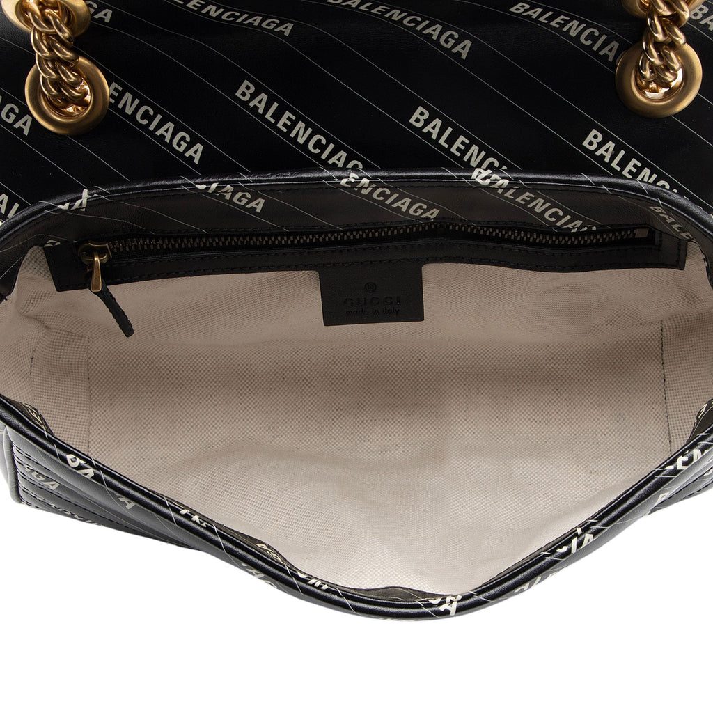 Gucci x Balenciaga Matelasse Leather GG Marmont The Hacker Project Medium Flap Bag