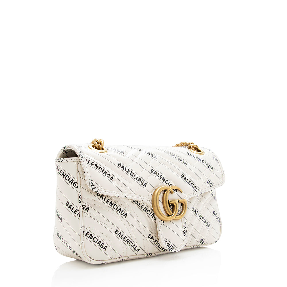 Gucci x Balenciaga Matelasse Leather GG Marmont The Hacker Project Small Bag (SHF-18429)
