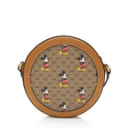 Gucci x Disney Micro GG Canvas Mickey Mouse Round Shoulder Bag (SHF-U62Lrn)