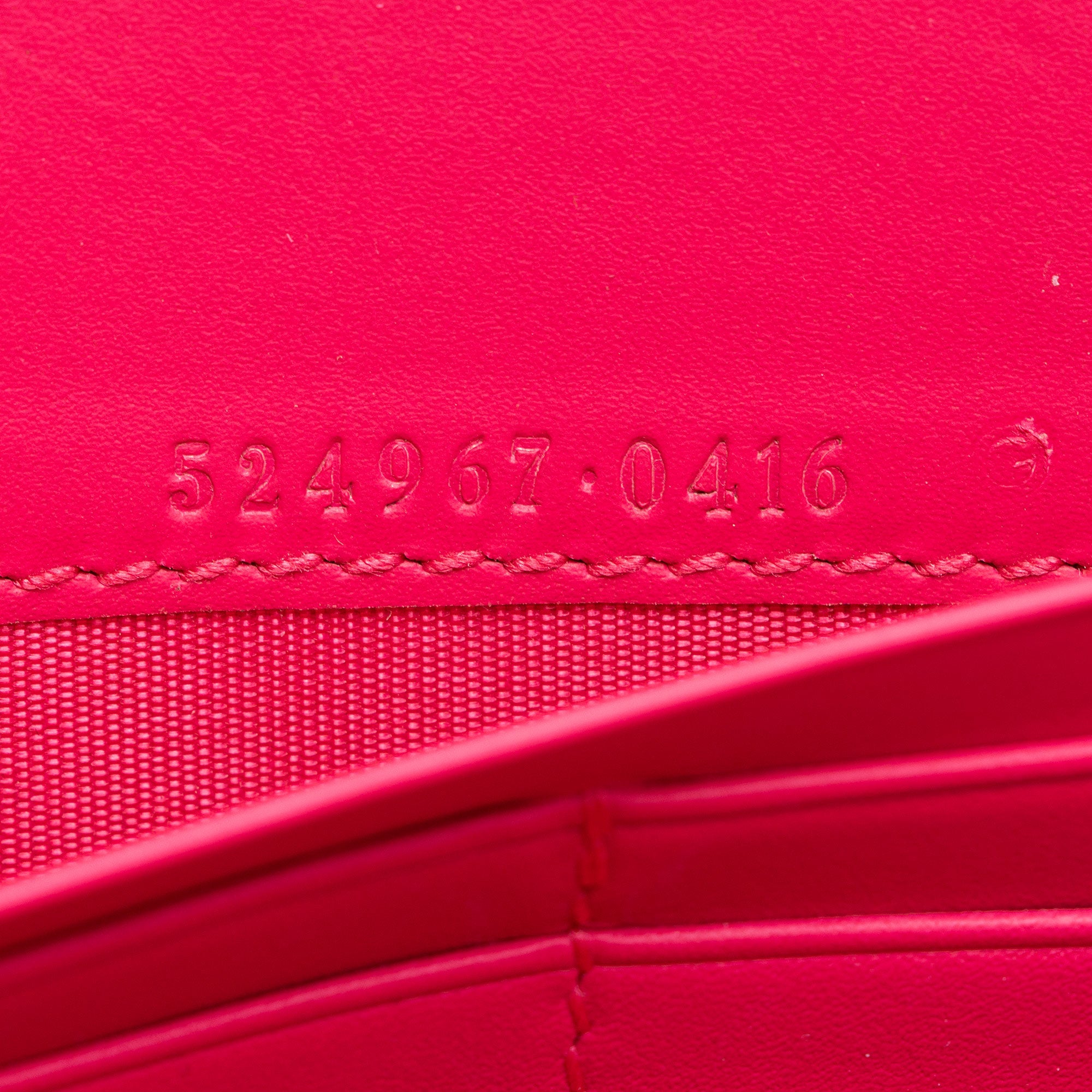 Gucci Calfskin Star Print Guccy Chain Wallet