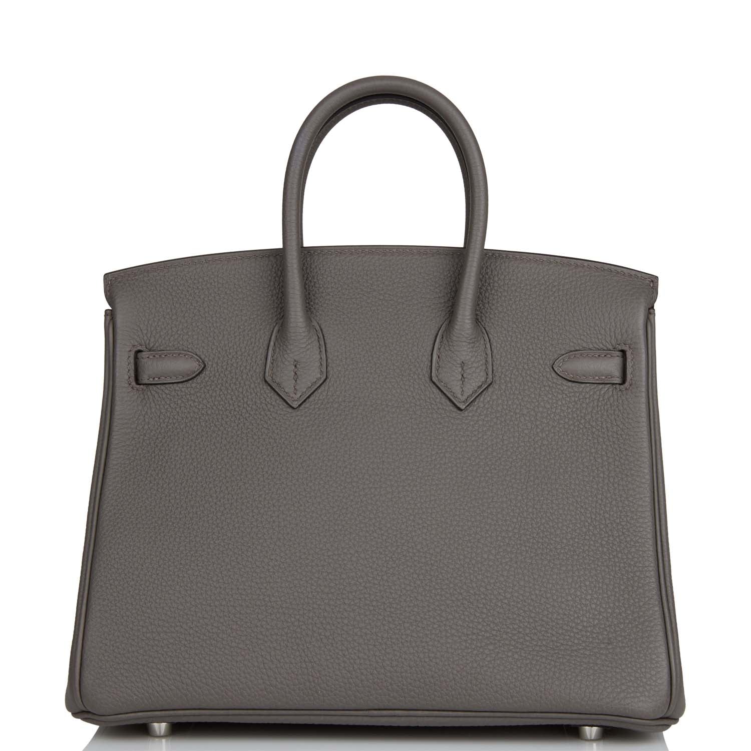 Hermes Birkin 25 Etain Togo Palladium Hardware