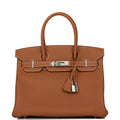 Hermes Birkin 30 Gold Togo Palladium Hardware