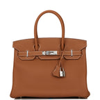 Hermes Birkin 30 Gold Togo Palladium Hardware