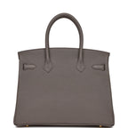 Hermes Birkin 30 Etain Togo Gold Hardware