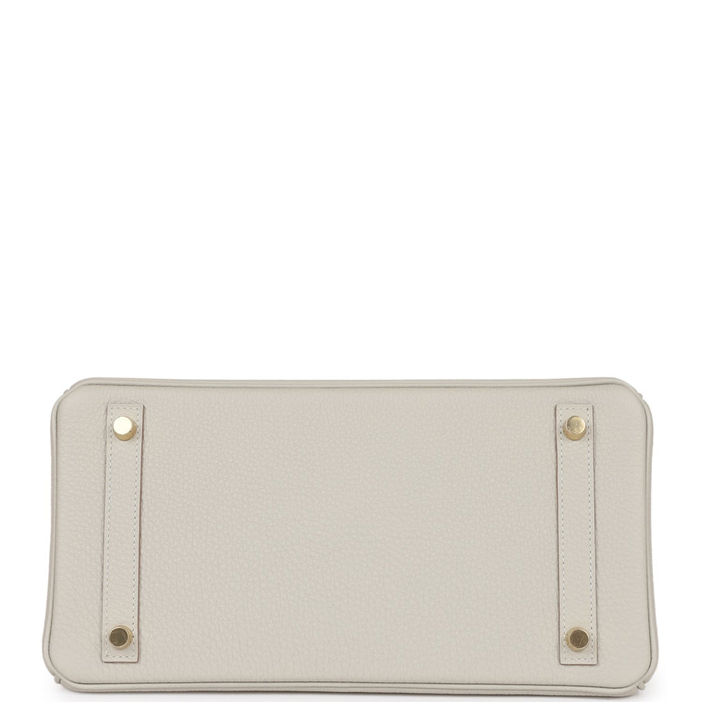 Hermes Birkin 30 Gris Perle Matte Alligator and Togo Touch Gold Hardware