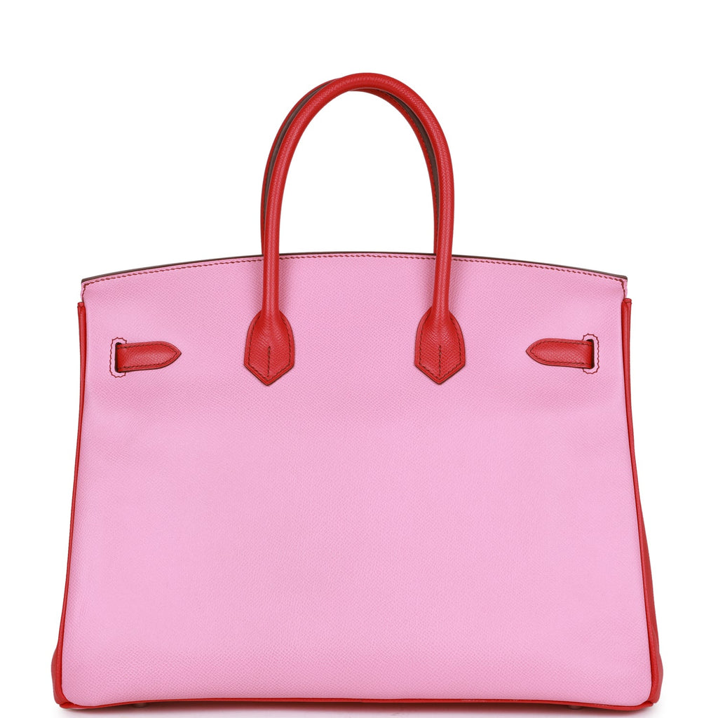 Hermes Special Order (HSS) Birkin 35 Bubblegum and Bougainvillea Epsom Palladium Hardware