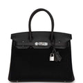 Hermes Birkin 30 Cote-a-Cote Tuffetage and Black Swift Palladium Hardware