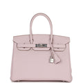 Hermes Birkin 30 Mauve Pale Clemence Palladium Hardware