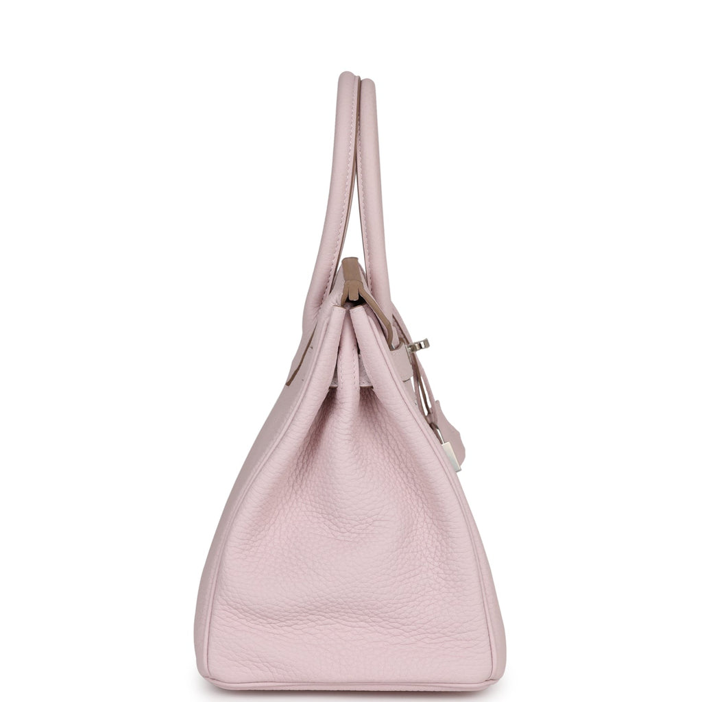 Hermes Birkin 30 Mauve Pale Clemence Palladium Hardware