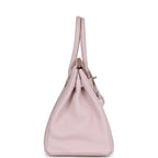 Hermes Birkin 30 Mauve Pale Clemence Palladium Hardware