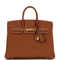 Hermes Birkin 25 Gold Togo Gold Hardware