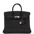 Hermes Birkin 25 Black Togo Palladium Hardware