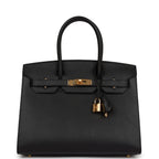 Hermes Birkin Sellier 30 Black Epsom Gold Hardware