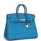 Hermes Birkin 25 Bleu Zanzibar Togo Gold Hardware