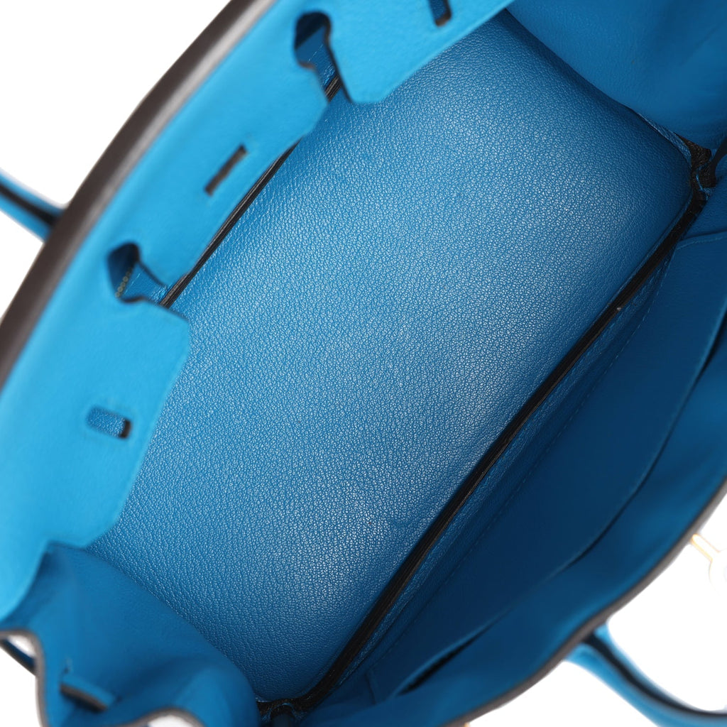 Hermes Birkin 25 Bleu Zanzibar Togo Gold Hardware