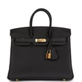 Hermes Birkin 25 Black Togo Gold Hardware