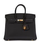 Hermes Birkin 25 Black Togo Gold Hardware