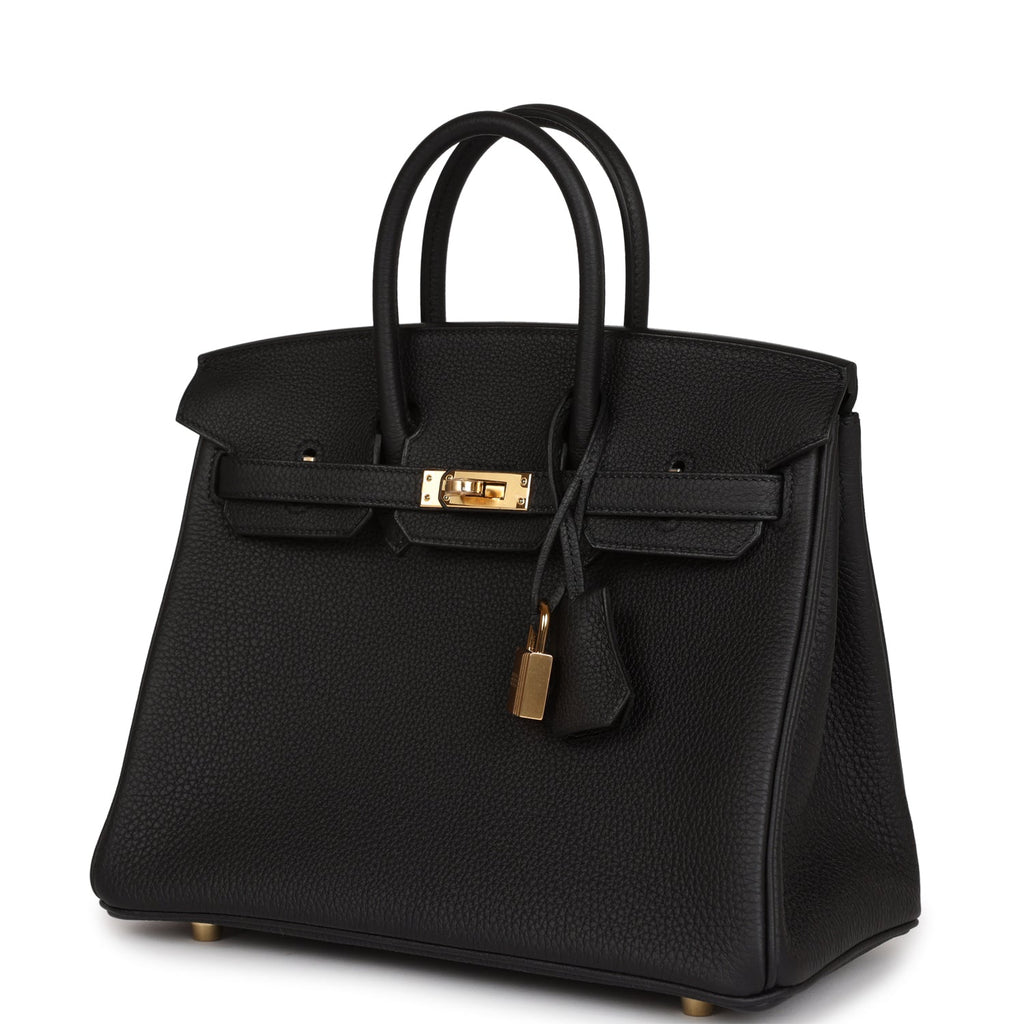 Hermes Birkin 25 Black Togo Gold Hardware