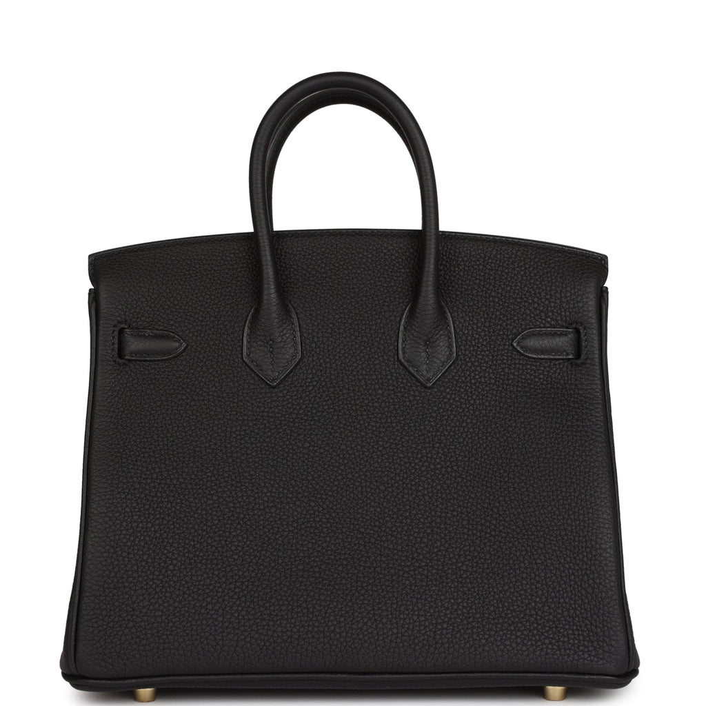 Hermes Birkin 25 Black Togo Gold Hardware