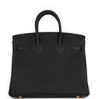 Hermes Birkin 25 Black Togo Gold Hardware