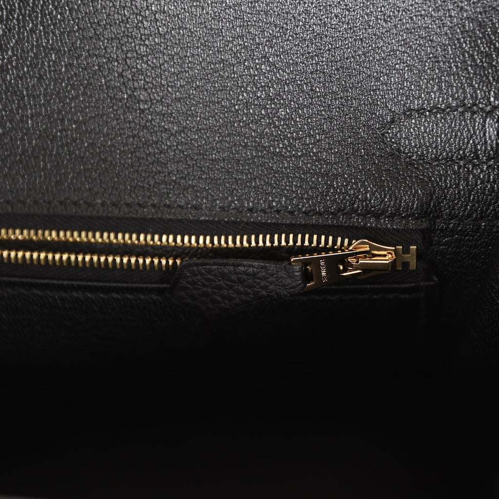Hermes Birkin 25 Black Togo Gold Hardware