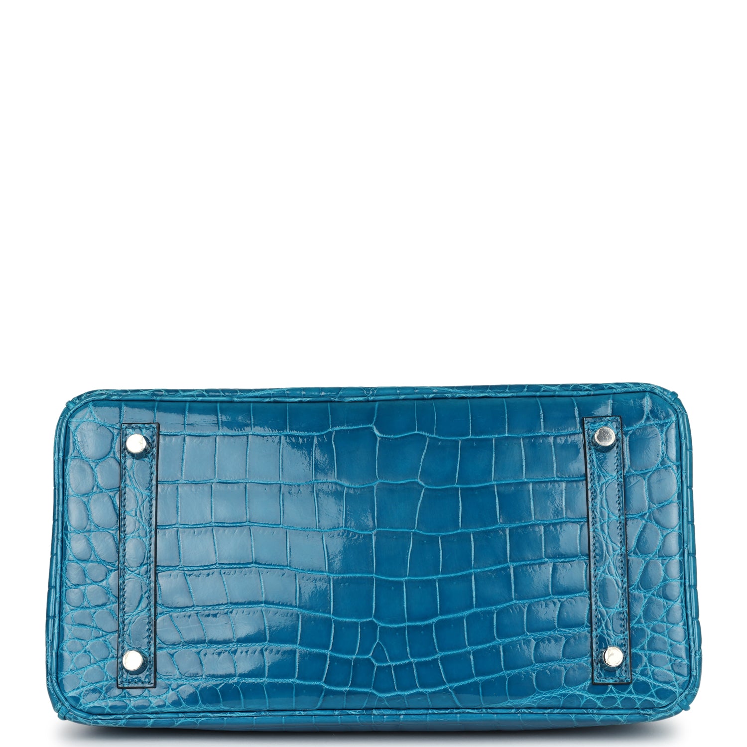 Hermes Birkin 30 Bleu Izmir Shiny Niloticus Crocodile Palladium Hardware