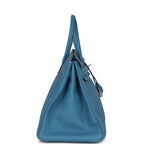 Hermes Birkin 35 Blue Jean Togo Palladium Hardware