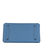 Hermes Birkin 35 Bleu Azur Epsom Palladium Hardware