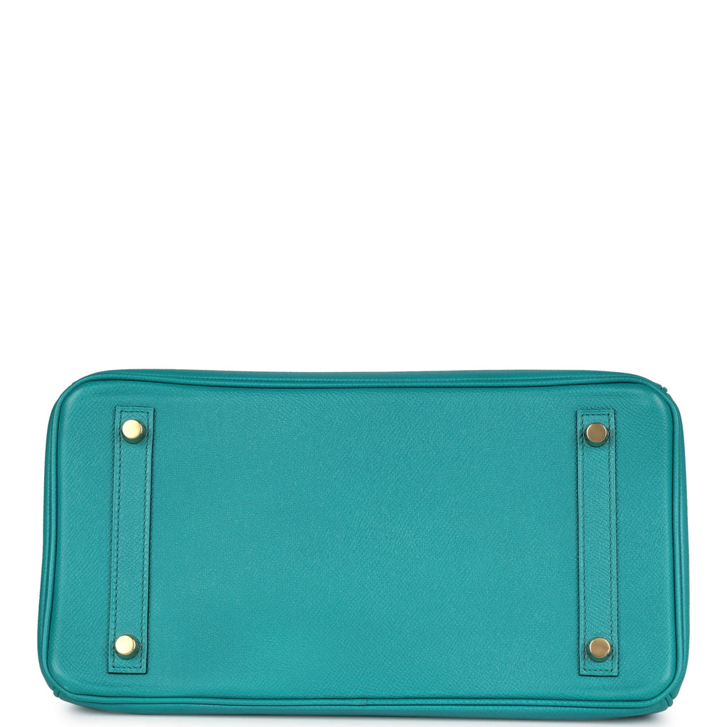Hermes Special Order (HSS) Birkin 30 Bleu Paon Epsom Gold Hardware