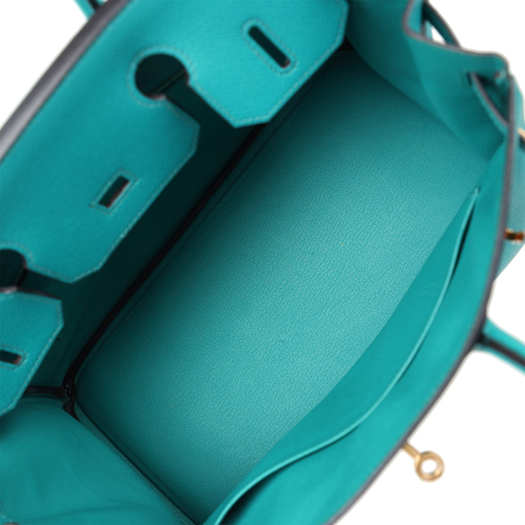 Hermes Special Order (HSS) Birkin 30 Bleu Paon Epsom Gold Hardware