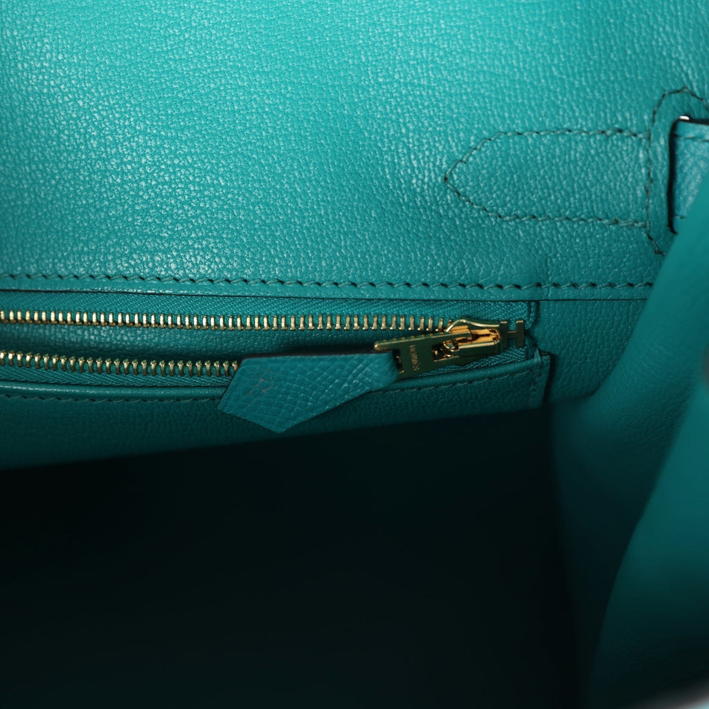Hermes Special Order (HSS) Birkin 30 Bleu Paon Epsom Gold Hardware
