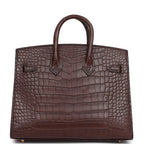 Hermes Birkin Sellier 20 Havane Matte Alligator Gold Hardware