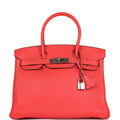 Hermes Birkin 30 Rose Jaipur Clemence Palladium Hardware