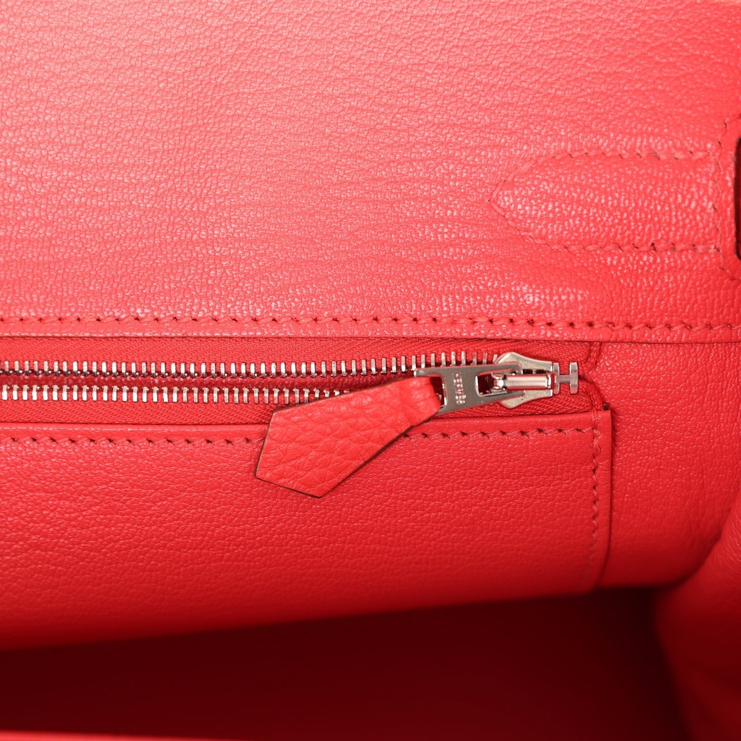 Hermes Birkin 30 Rose Jaipur Clemence Palladium Hardware