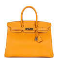 Hermes Birkin 35 Jaune D'or Candy Epsom Permabrass Hardware
