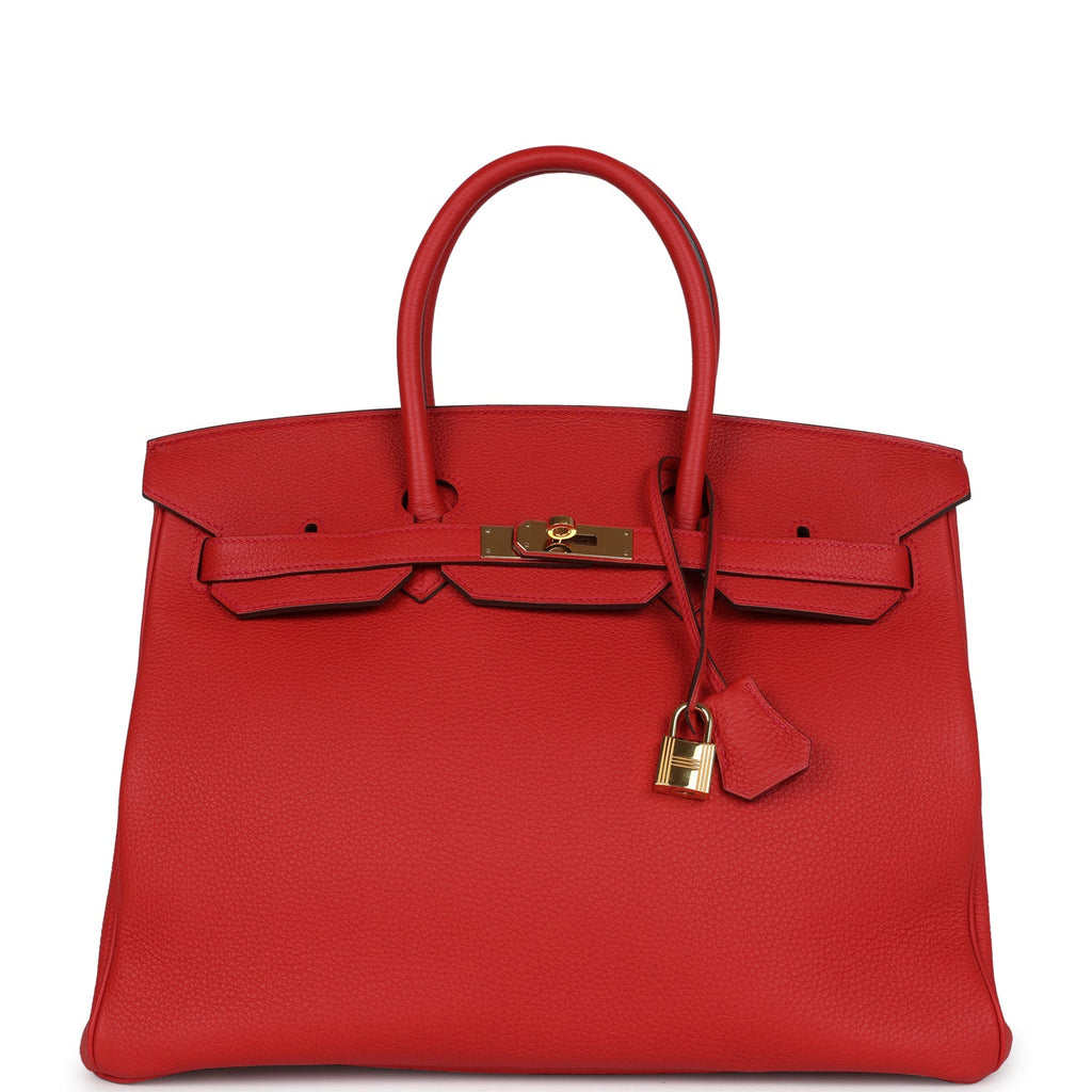 Hermes Birkin 35 Geranium Togo Gold Hardware