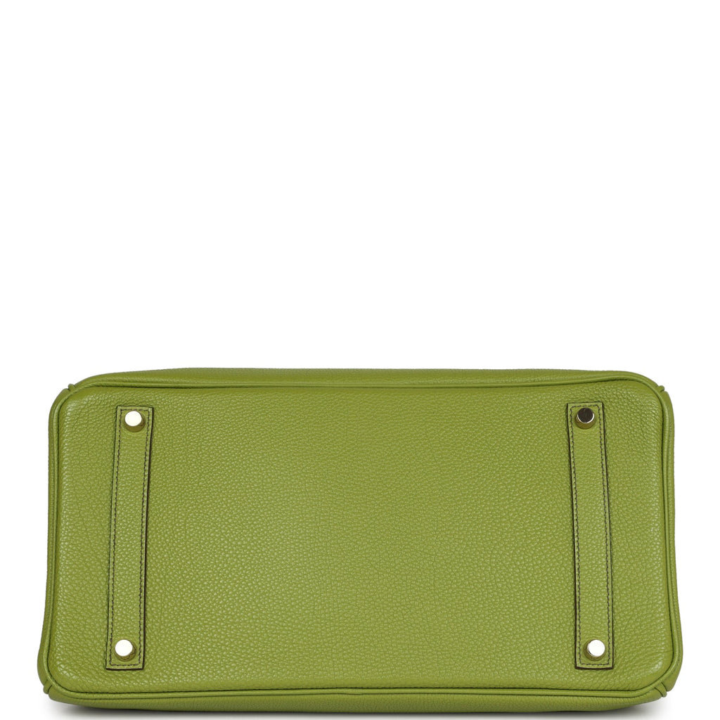 Hermes Birkin 35 Vert Anis Verso Togo Gold Hardware
