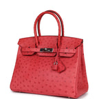 Hermes Birkin 30 Bougainvillea Ostrich Palladium Hardware