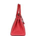 Hermes Birkin 30 Bougainvillea Ostrich Palladium Hardware