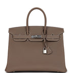 Hermes Birkin 35 Etoupe Togo Palladium Hardware