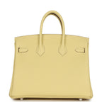 Hermes Birkin 25 Jaune Poussin Togo Palladium Hardware