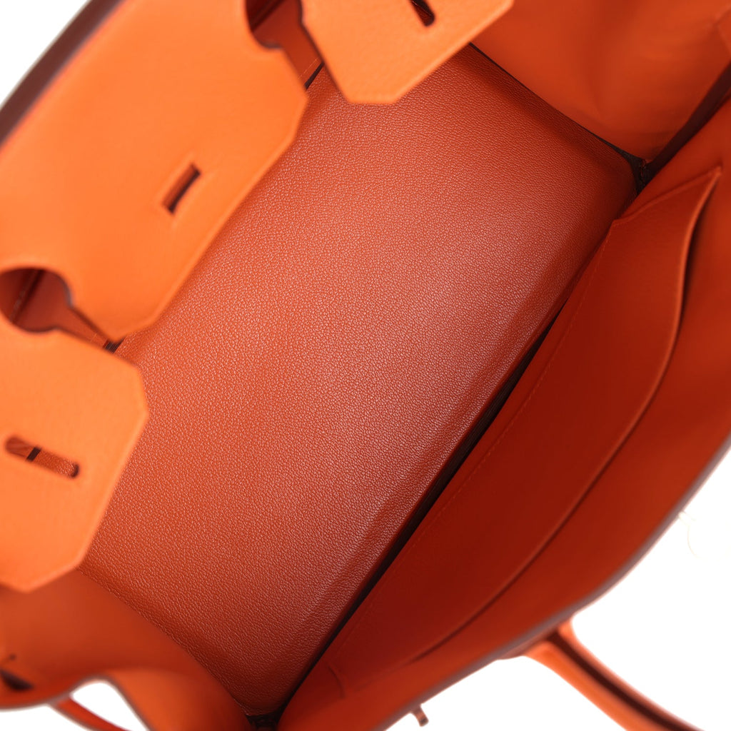 Hermes Birkin 30 Orange Togo Palladium Hardware
